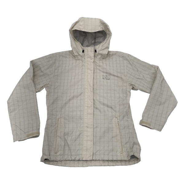 Helly Hansen Jackets & Blazers - Helly Hansen Women's‎ Small Ivory stripes Windbreaker Rain Jacket Helly TECH